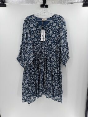 Talisman Wisteria A-Line Dress with pockets - Moon River - S/M - New with tags